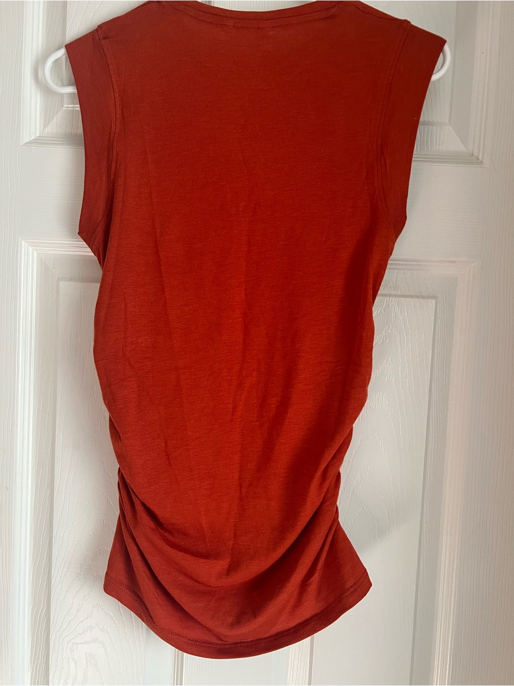 Zara Rust Sleeveless Ruched Tank - Picture 5 of 5